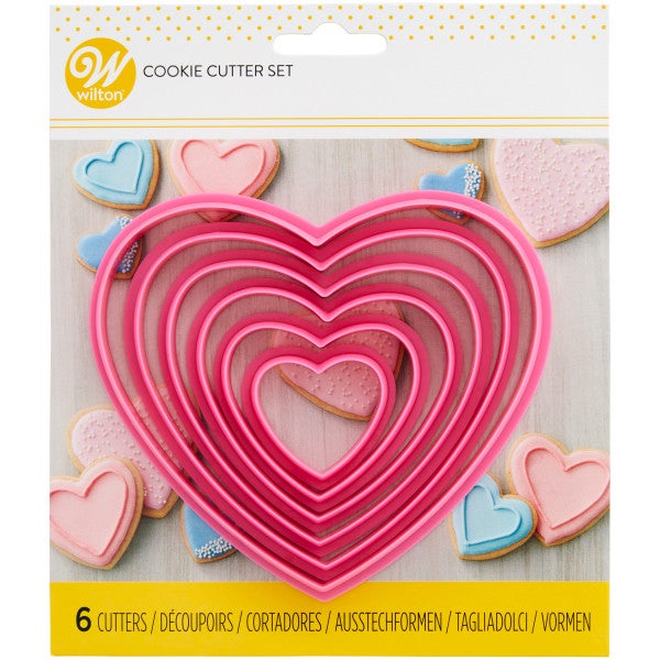 Wilton Set d’Emporte-pièces Cœur Emboîtables set/6