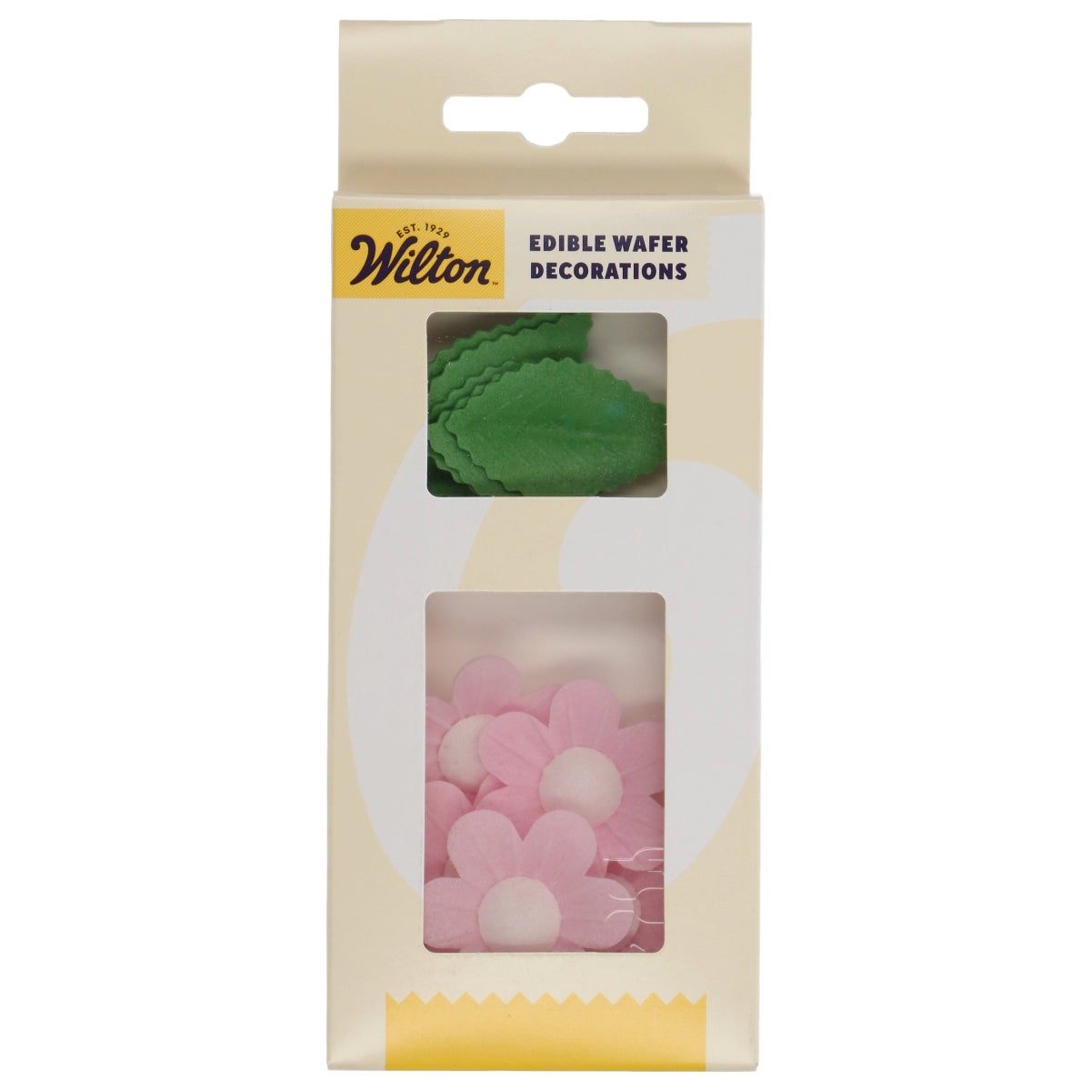 Wilton Décorations en Papier Comestibles Fleurs & Feuilles Rose set/11 