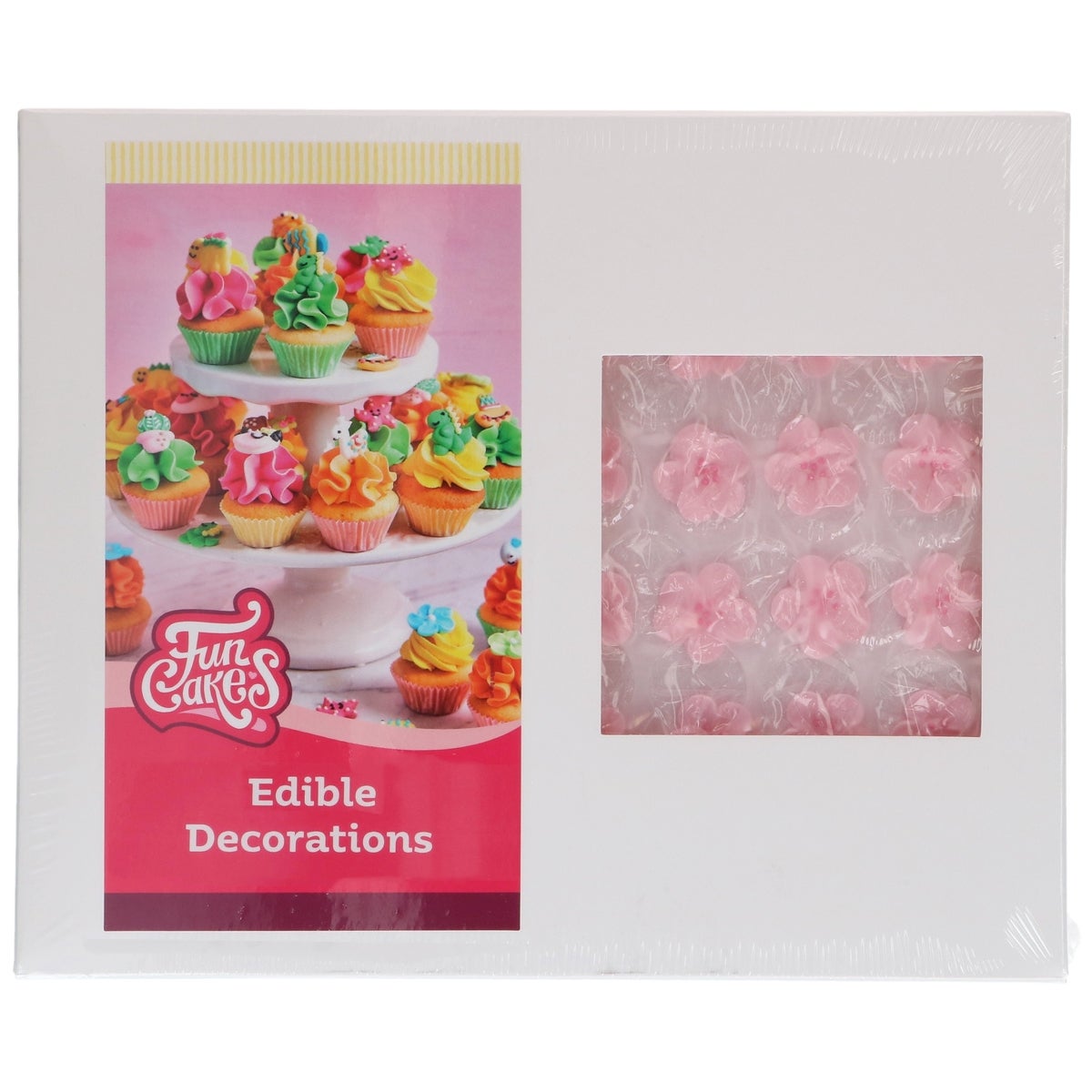 FunCakes Décorations en Sucre en Vrac Mélange de Fleurs Rose pk/288