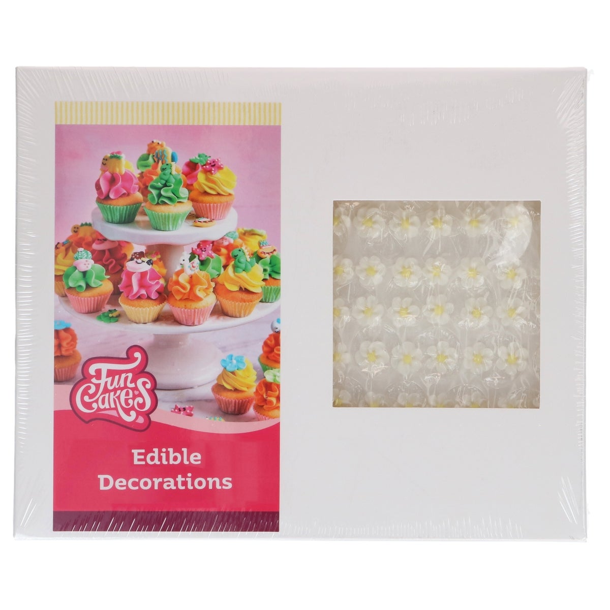 FunCakes Décorations en Sucre en Vrac Mélange de Fleurs Blanc/Jaune pk/492