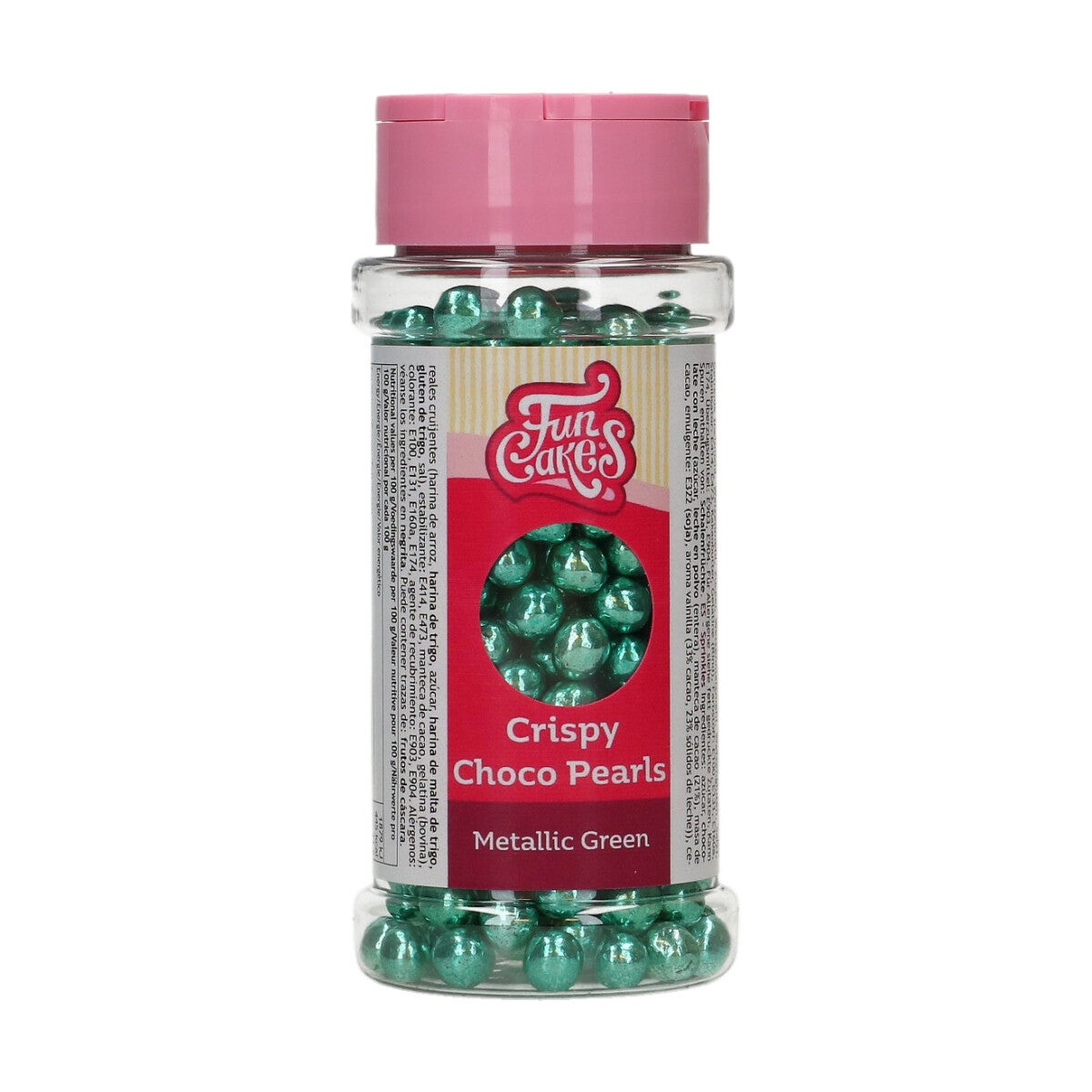 FunCakes Perles de Chocolat Croquant - Metallic Green 60g