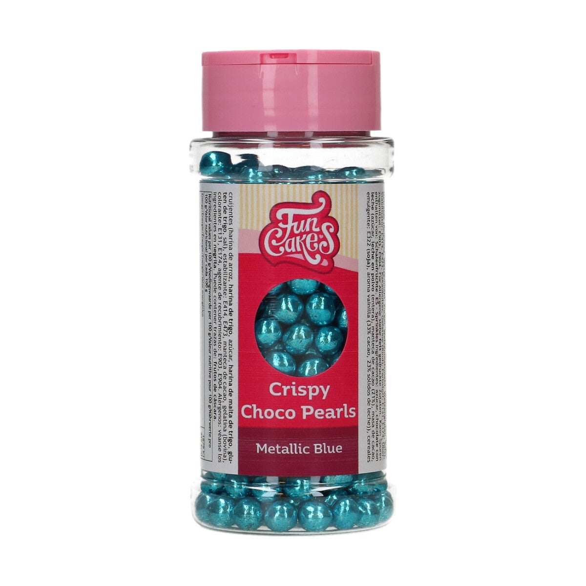 FunCakes Perles de Chocolat Croquant - Metallic Blue 60g