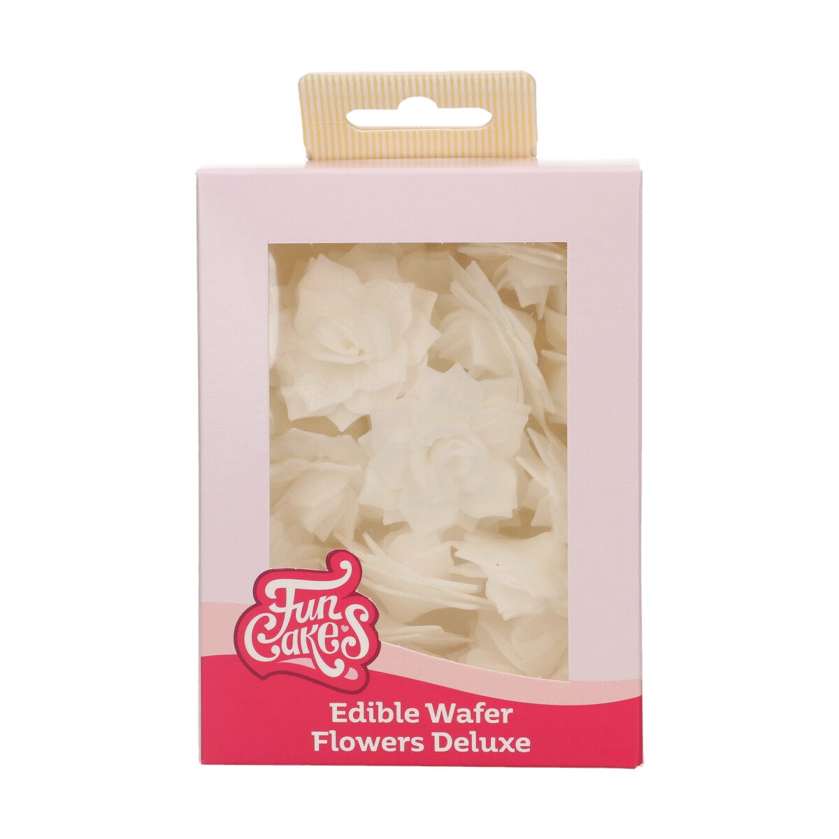 FunCakes Fleurs Comestibles en Azyme Deluxe Rose Rosalia Blanche Medium pk/15