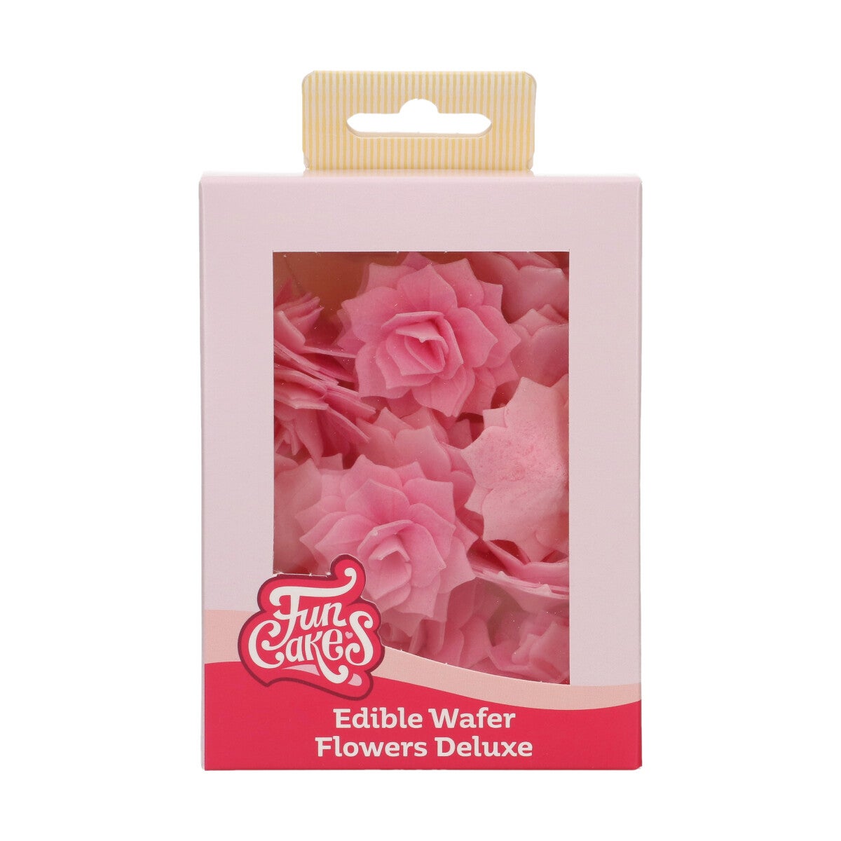 FunCakes Fleurs Comestibles en Azyme Deluxe Rose Rosalia Rose Medium pk/15