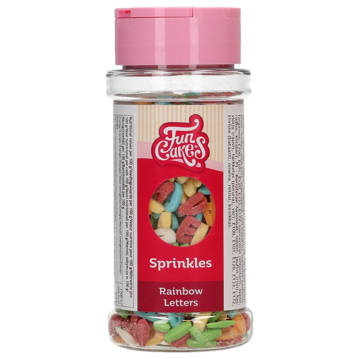 FunCakes Sprinkle Mix Lettres Arc-en-ciel 50g