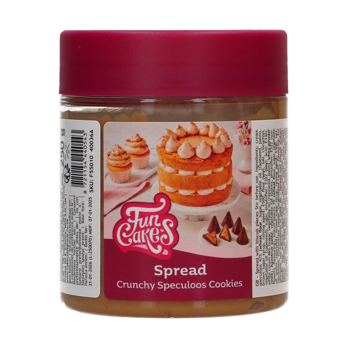 FunCakes Pâte à Tartiner Croustillante Biscuits Spéculoos 250g