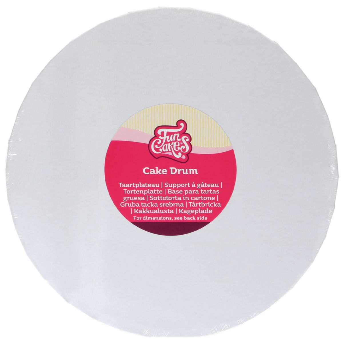 FunCakes Cake Drum Rond Ø35cm Blanc 20mm