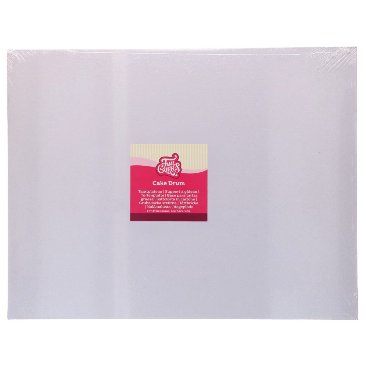 FunCakes Cake Drum Rectangulaire Blanc 45x35cm