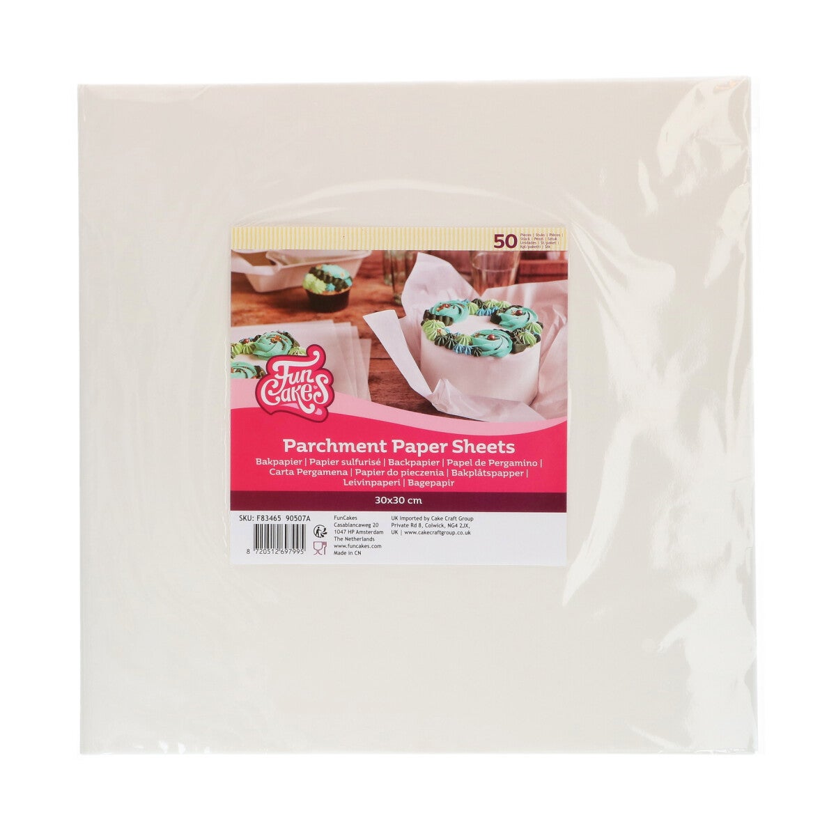 FunCakes Feuilles de papier sulfurisé 30x30cm pk/50