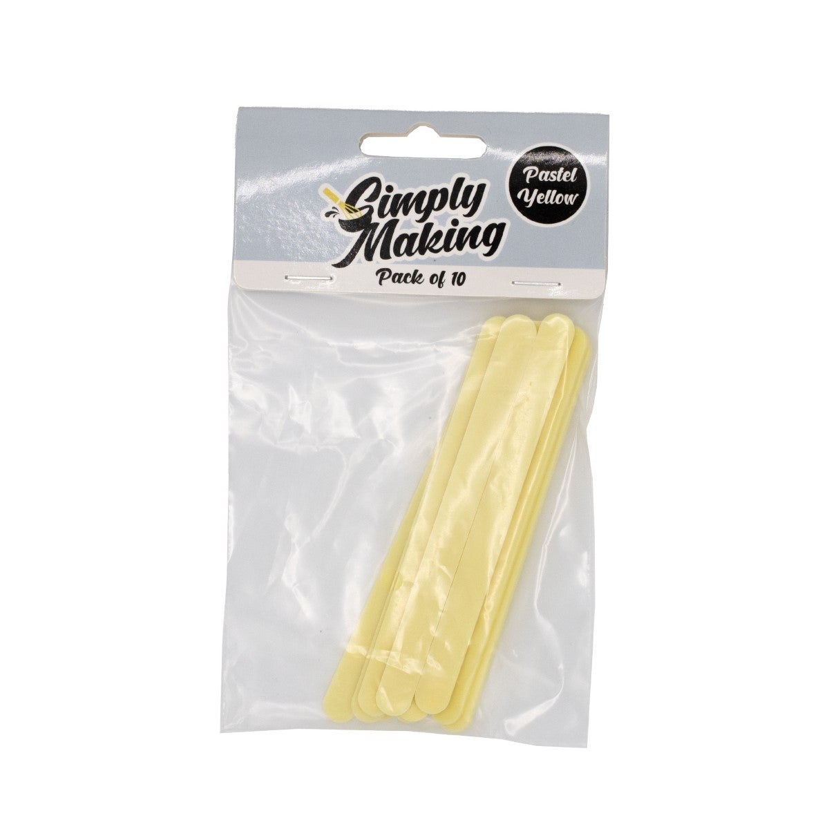 Simply Making Cakesicle Sticks pk/10 - Jaune Pastel Standard