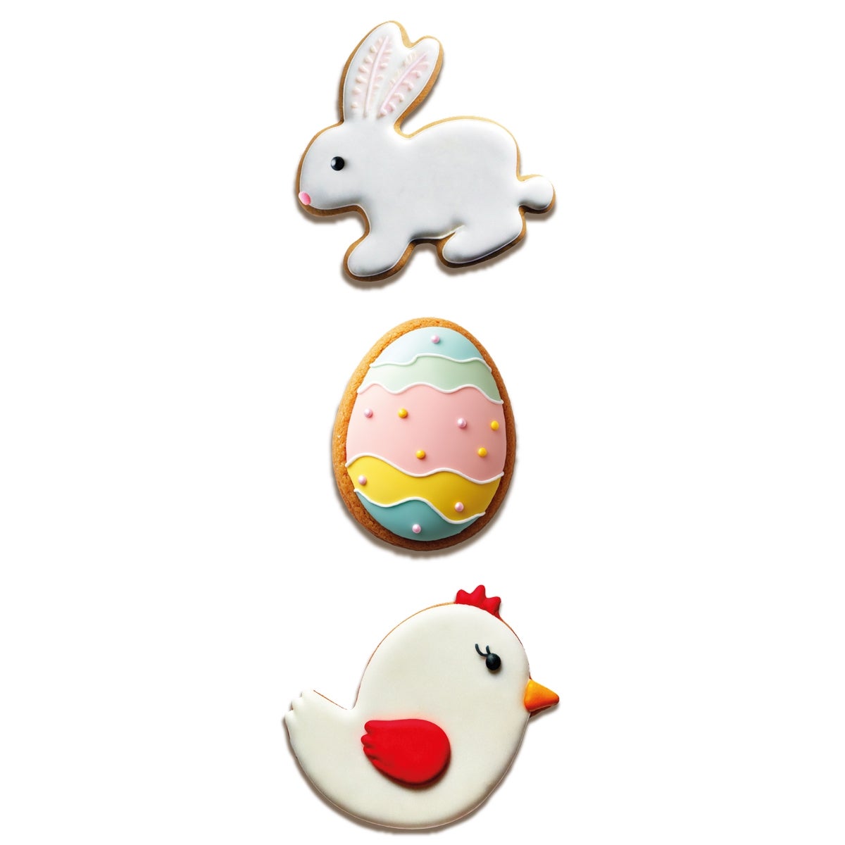 Wilton Emporte-pièce Lapin / Œuf de Pâques / Poule set/3