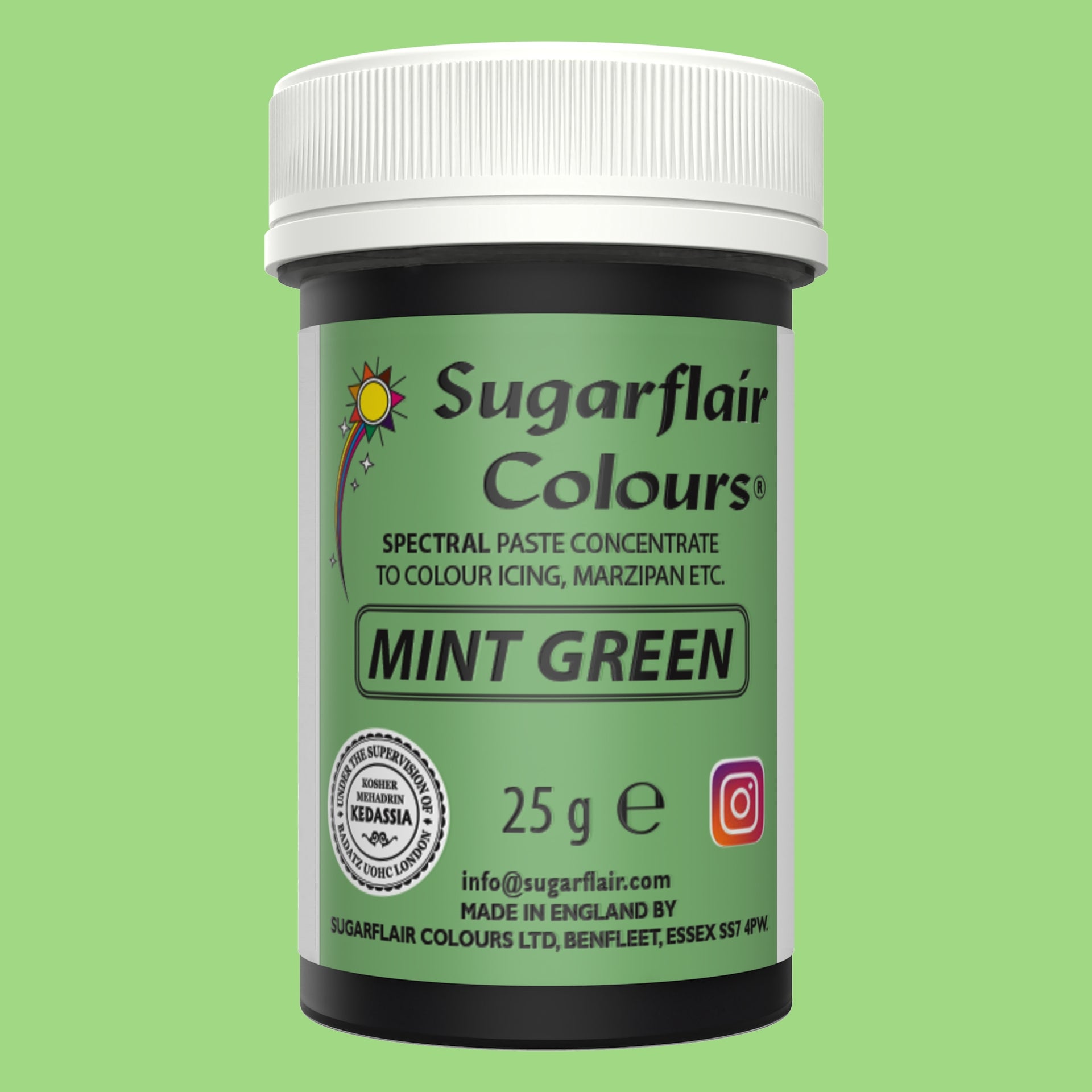 Sugarflair Paste Colour Menthe Green 25g