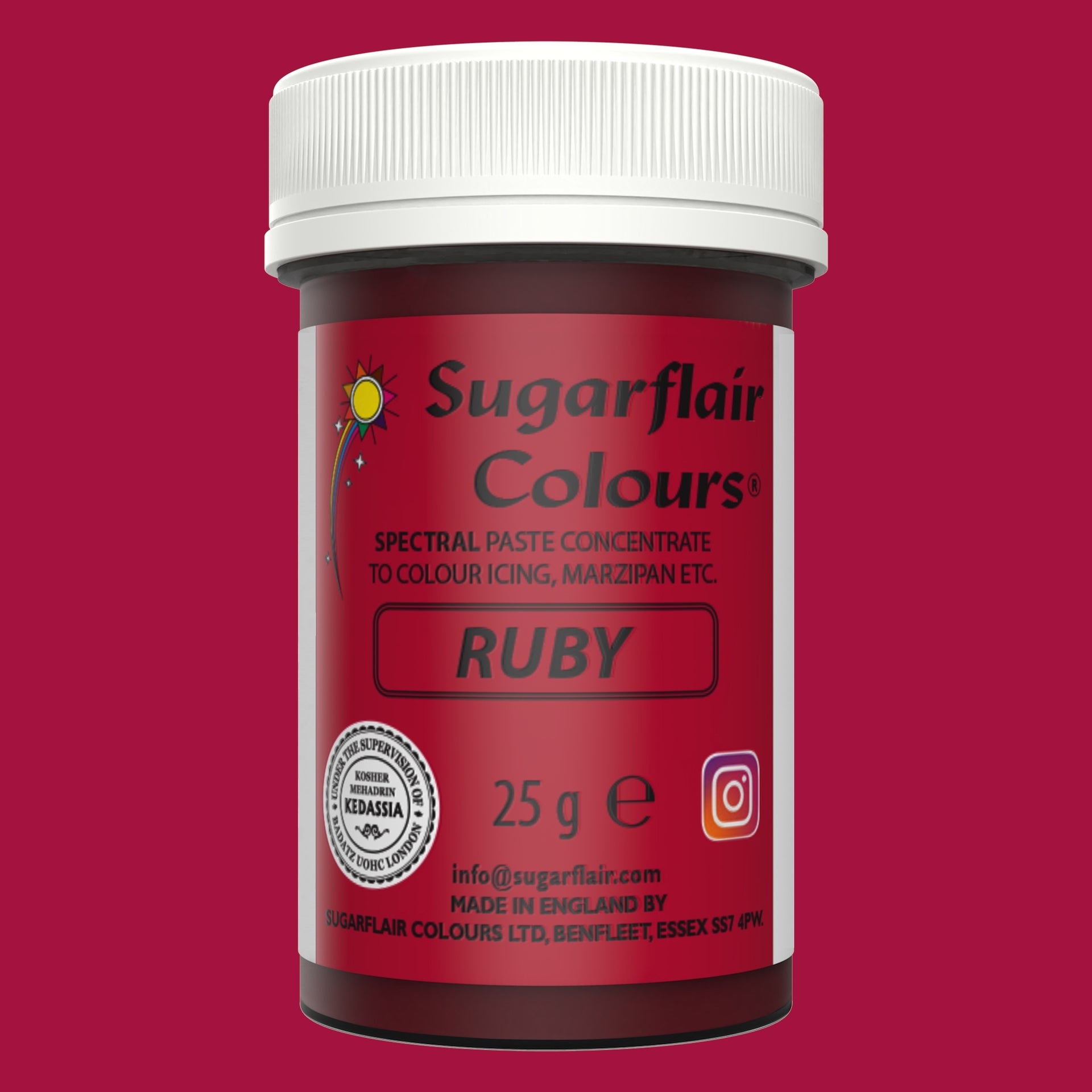 Sugarflair Paste Colour Ruby 25g