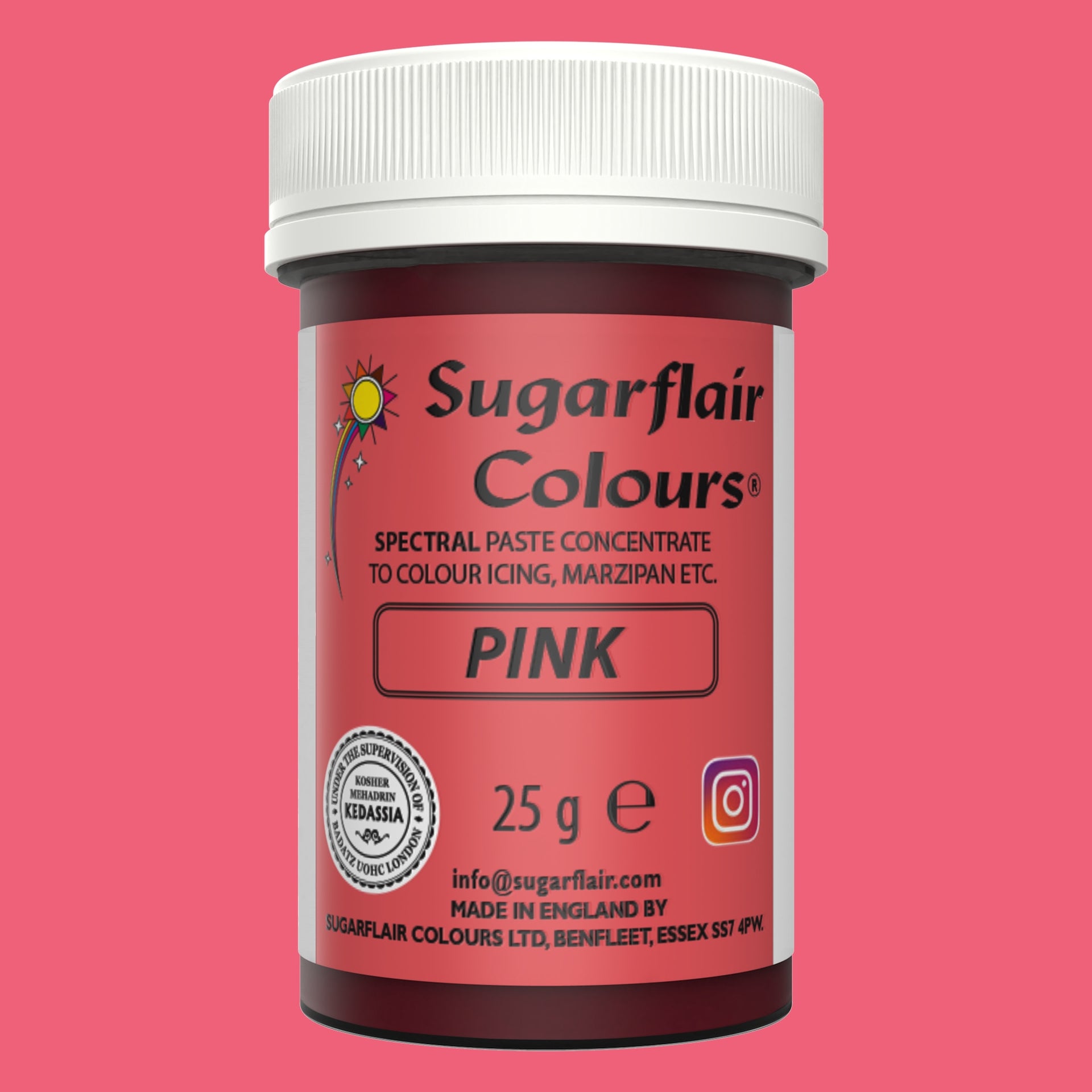 Sugarflair Paste Colour Rose 25g