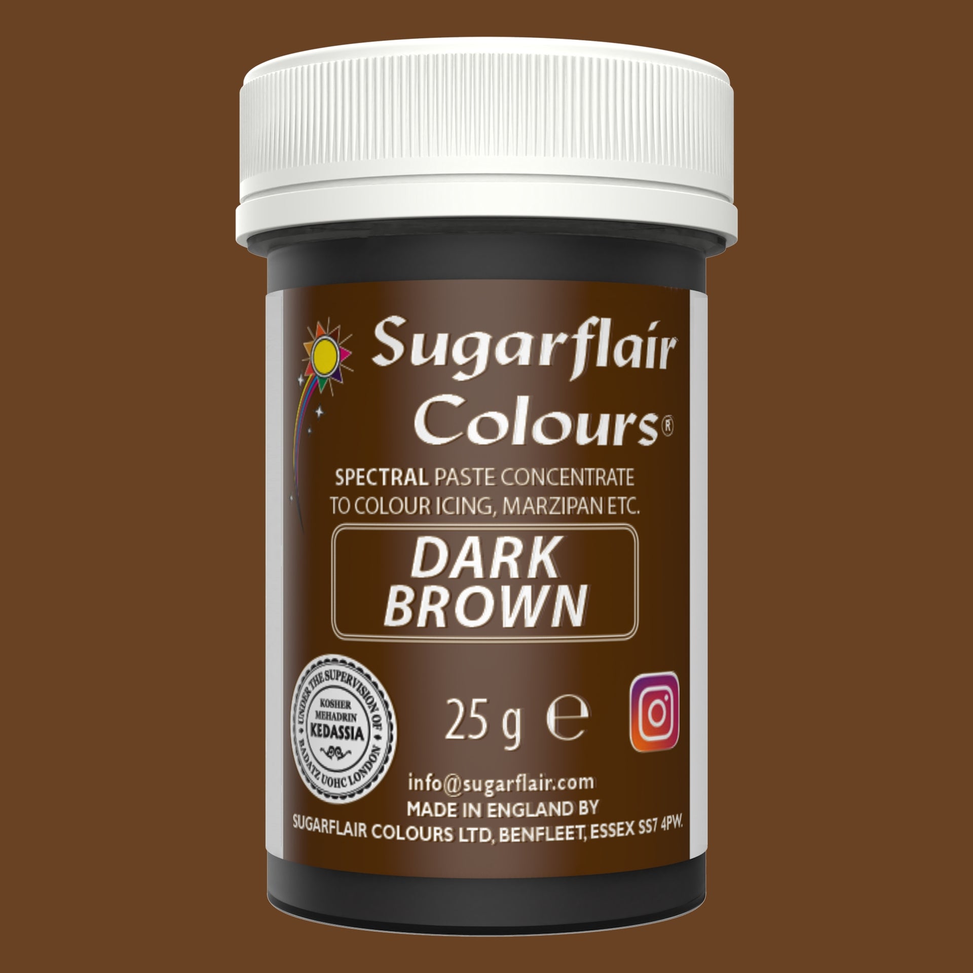 Sugarflair Paste Colour Brun Foncé 25g