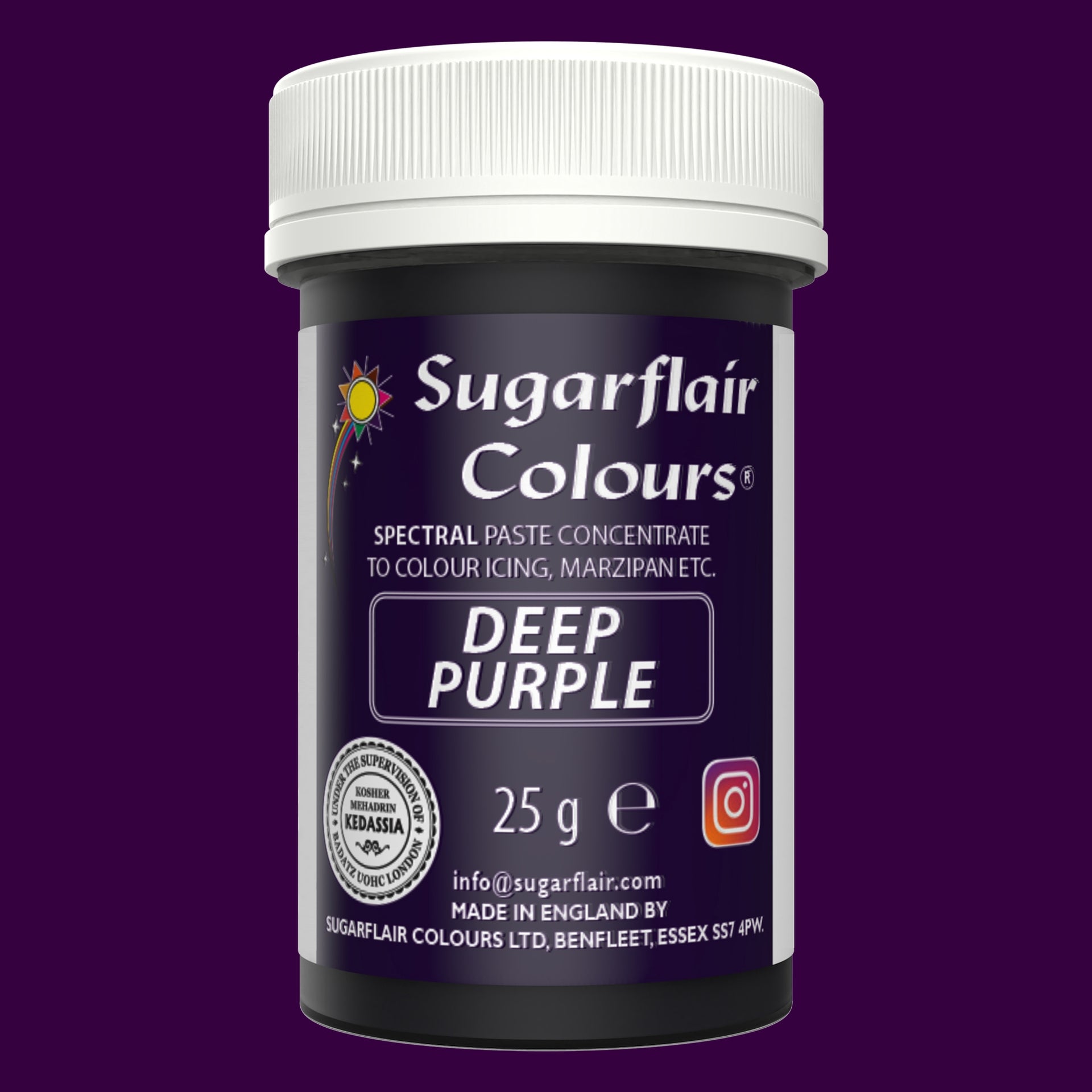 Sugarflair Paste Colour Deep Purple 25g