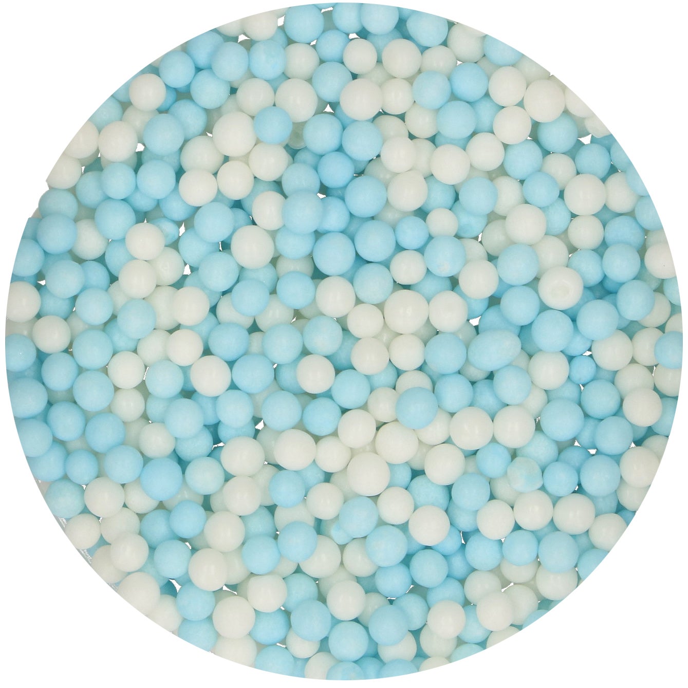 FunCakes Soft Pearls Medium Bleu/Blanc 60 g