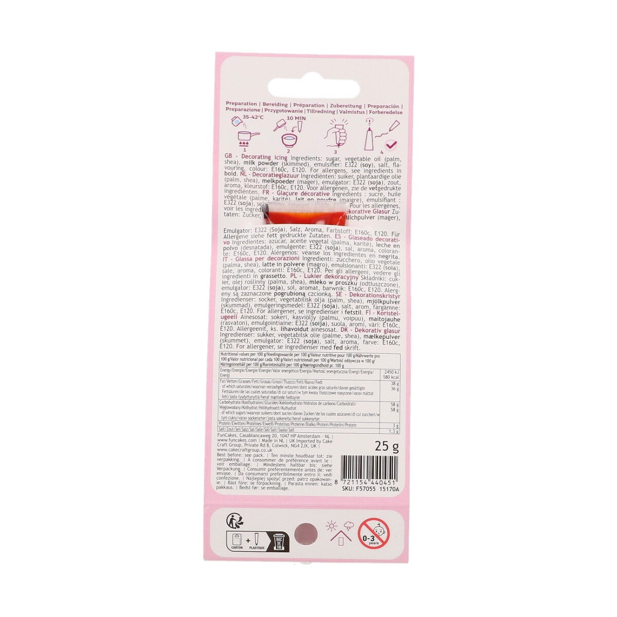 FunCakes Choco Writer Rouge 25g