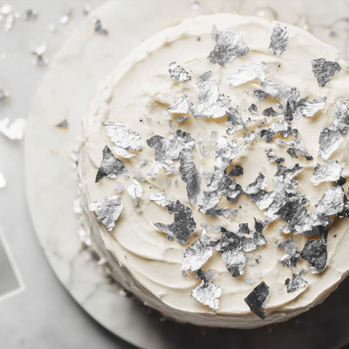 Sugarflair Feuille Argent Transfert