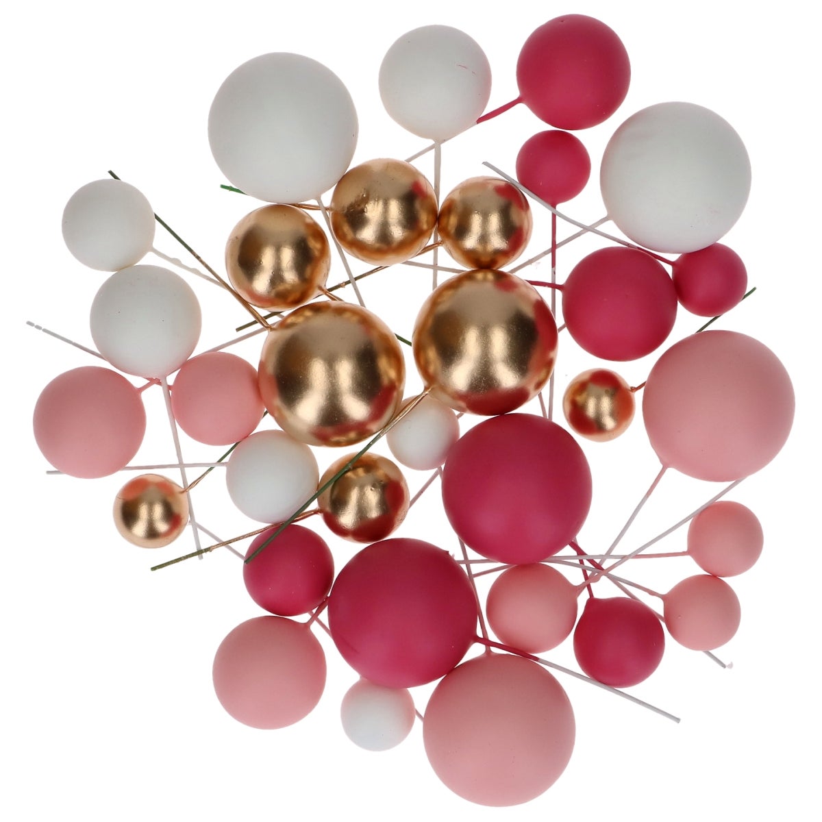 Simply Making Boules Décoratives Hot Pink Ombre & Or pk/32