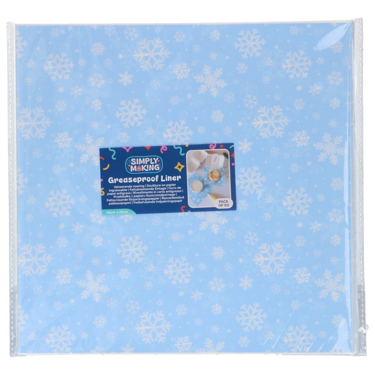 Simply Making Feuilles Bento Box Flocon de Neige 25 x 25 cm pk/50