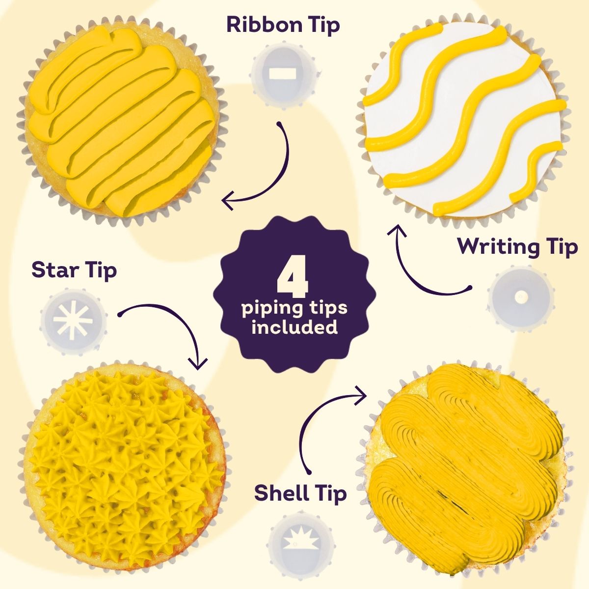 Wilton Glaçage Décoration Jaune 212g