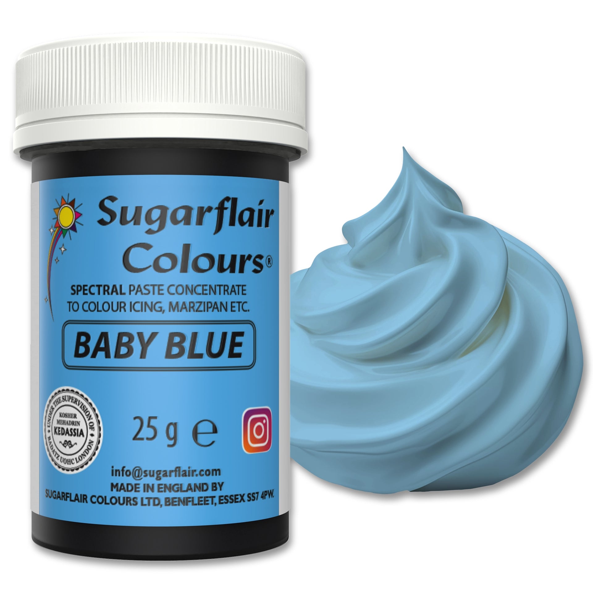 Sugarflair Paste Colour Baby Blue 25g
