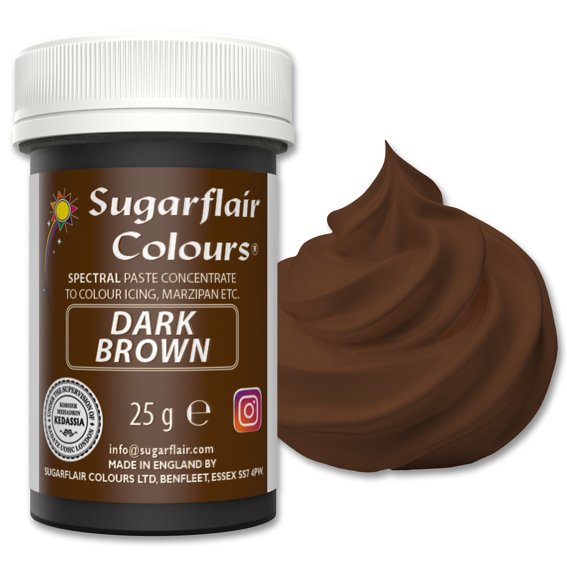 Sugarflair Paste Colour Brun Foncé 25g