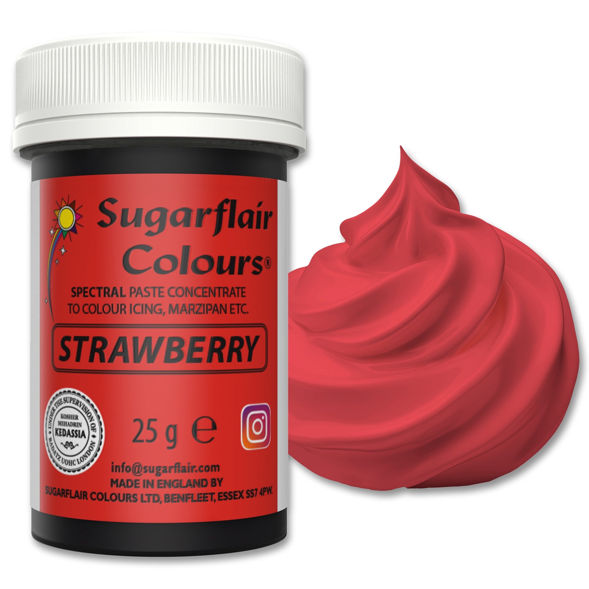 Sugarflair Paste Colour Strawberry 25g