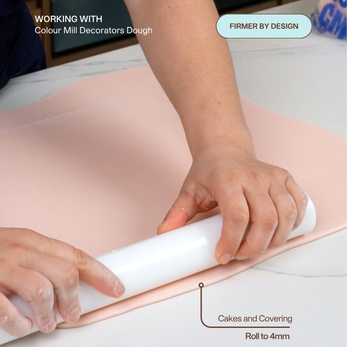 Colour Mill Pâte à Sucre Decorators Dough Blanc 4kg