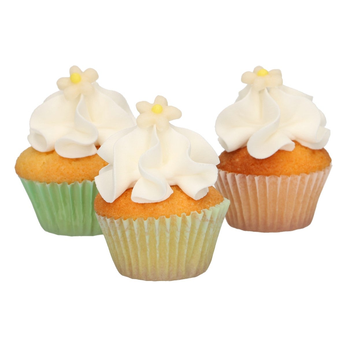 FunCakes Décorations en Pâte à Sucre Chrysanthèmes Blanc Jaune set/30