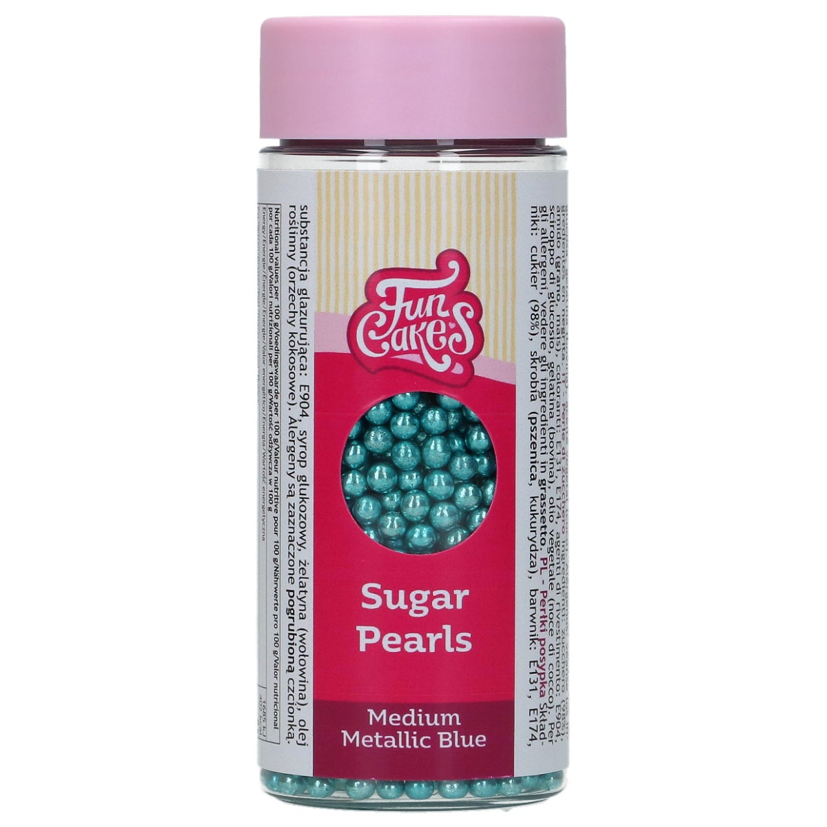 FunCakes Perles en Sucre -Metallic Blue- 80g