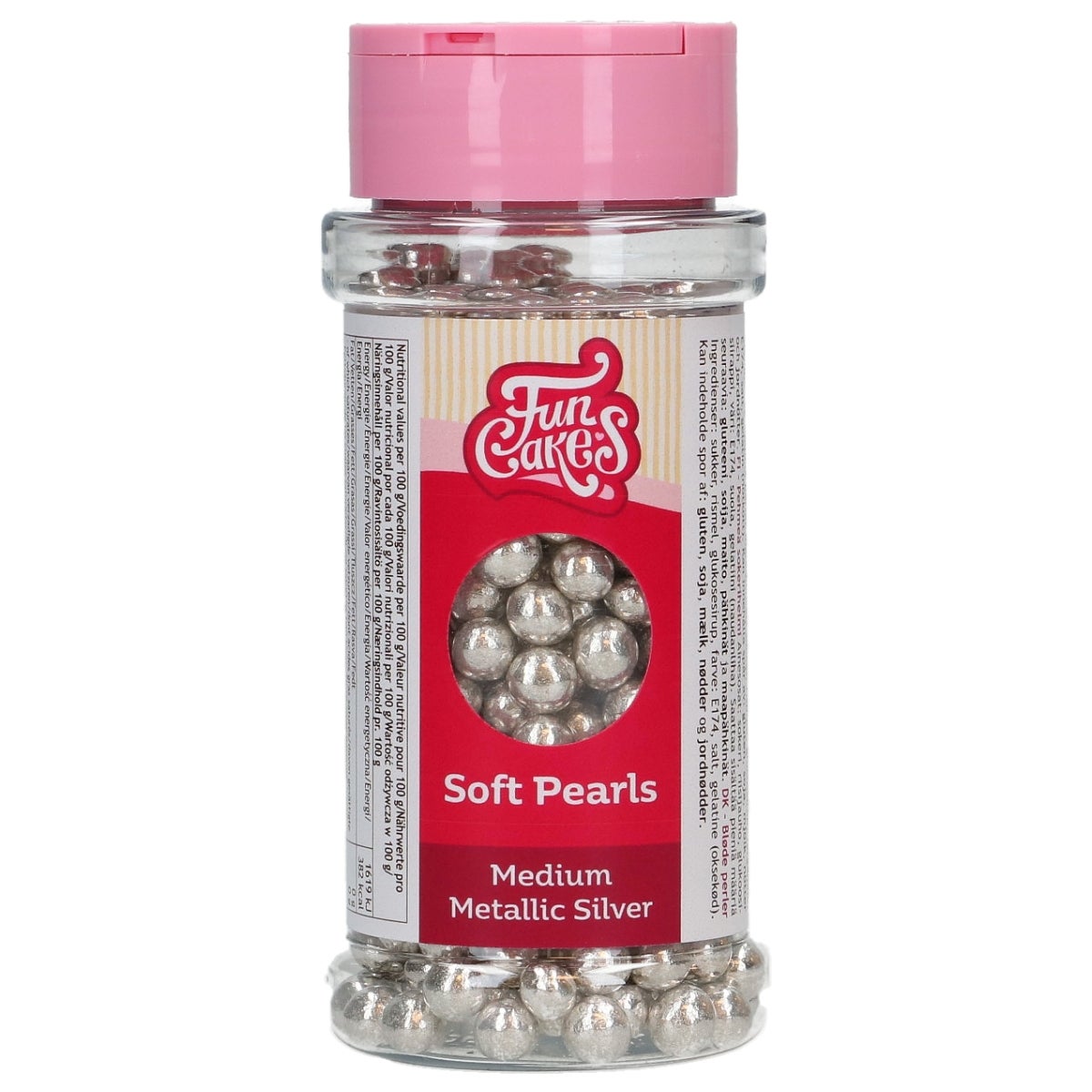 FunCakes Perles Moelleuses - Argent Métalisée 55g