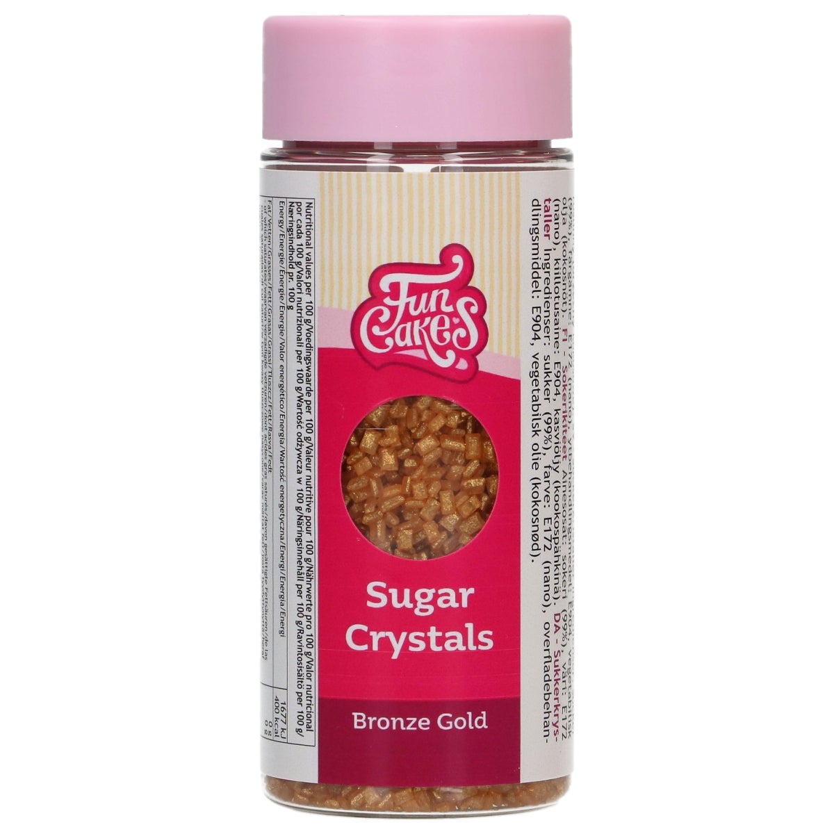FunCakes Cristaux de Sucre Or Bronze 80g