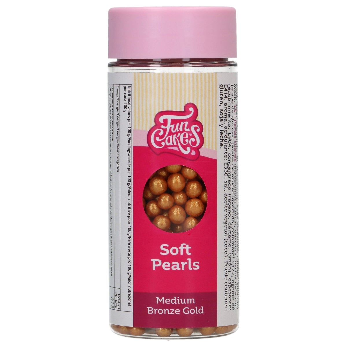 FunCakes Soft Pearls Moyennes Or Bronze 60g