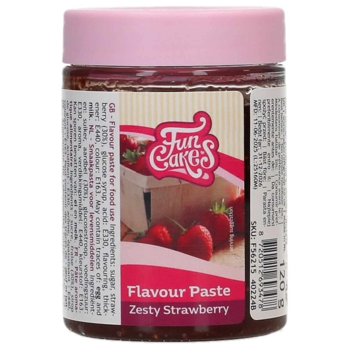 FunCakes Pâte Aromatisante Fraise Acidulée 120 g