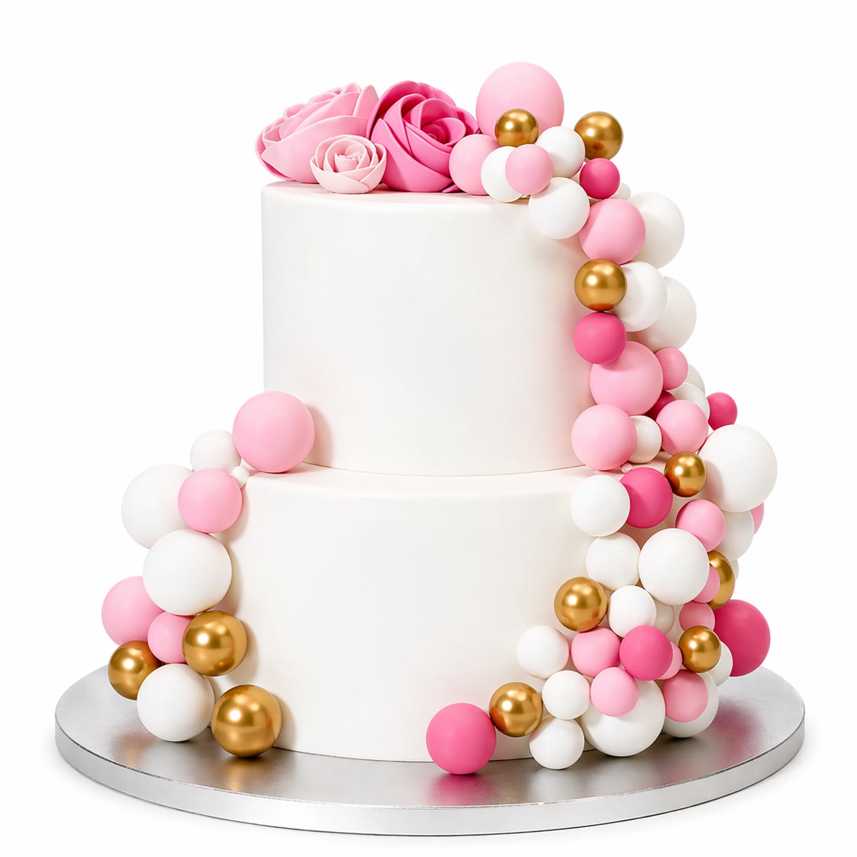 Simply Making Boules Décoratives Hot Pink Ombre & Or pk/32