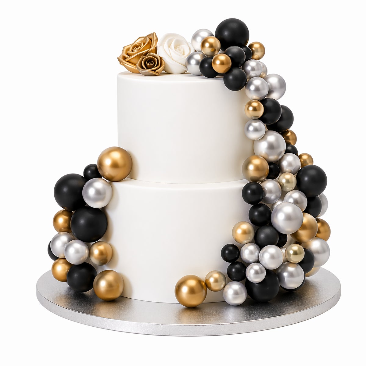 Simply Making Boules Décoratives Métallique Or Argent & Noir pk/32