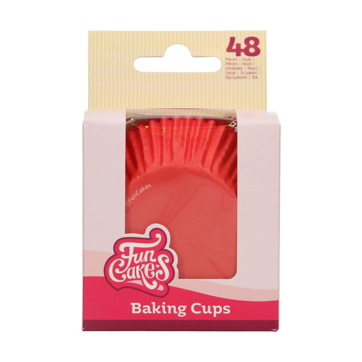 FunCakes Caissettes à Cupcakes Rouge pcs/48