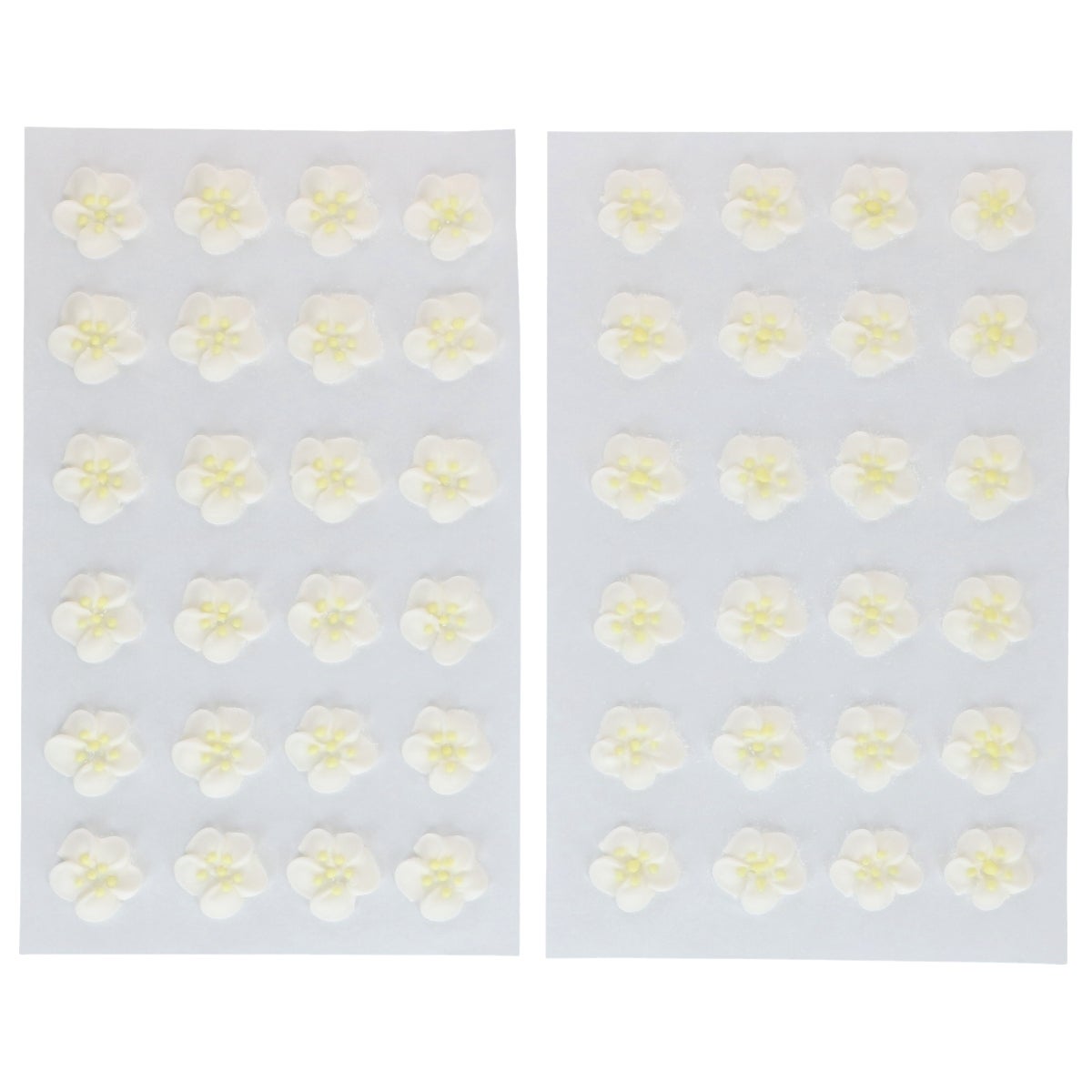 FunCakes Décorations en Sucre en Vrac Mélange de Fleurs Blanc/Jaune pk/492