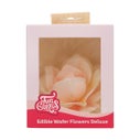 FunCakes Fleurs Comestibles en Azyme Deluxe Rose Pastella Jaune/Orange Ombre Large pk/1