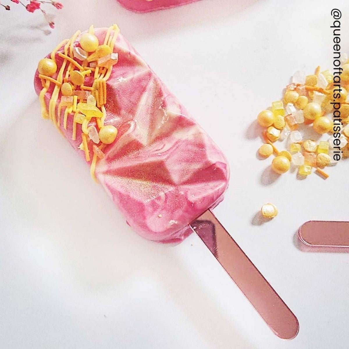 Simply Making Cakesicle Sticks pk/10 - Or Rose Miroité - 76 mm 