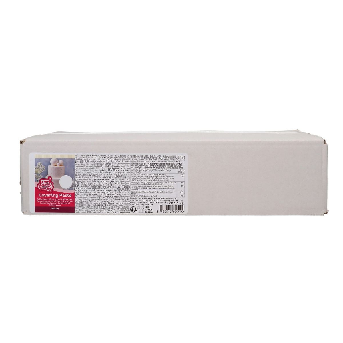 FunCakes Covering Paste Blanc (2x2,5kg) 5kg