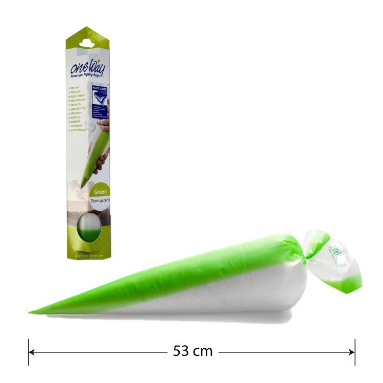 One Way Masterline Poches à Douille Vertes 53 x 28 cm / 21 pouces paq/12