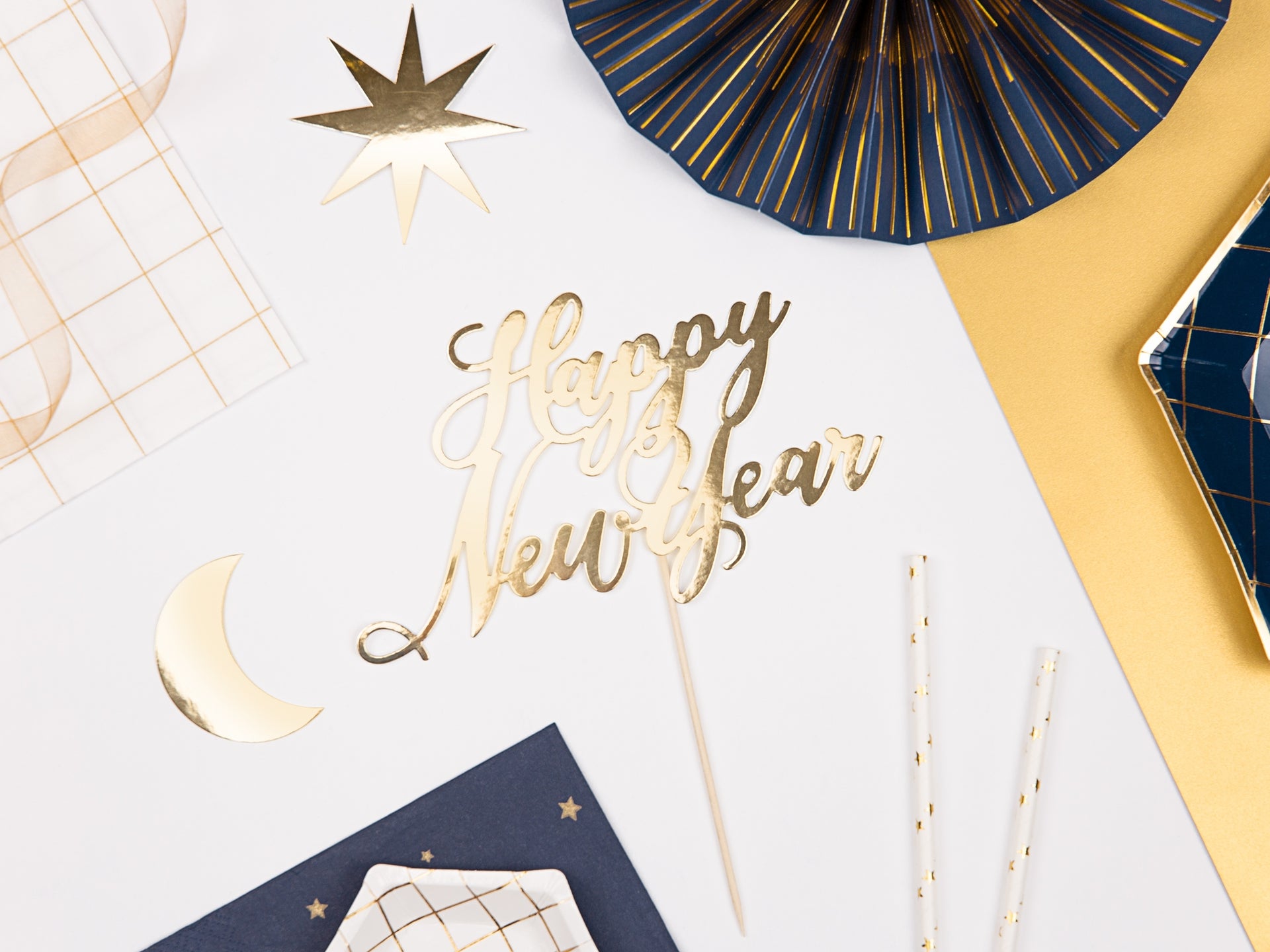 PartyDeco Topper Bonne Année 24 cm - Or