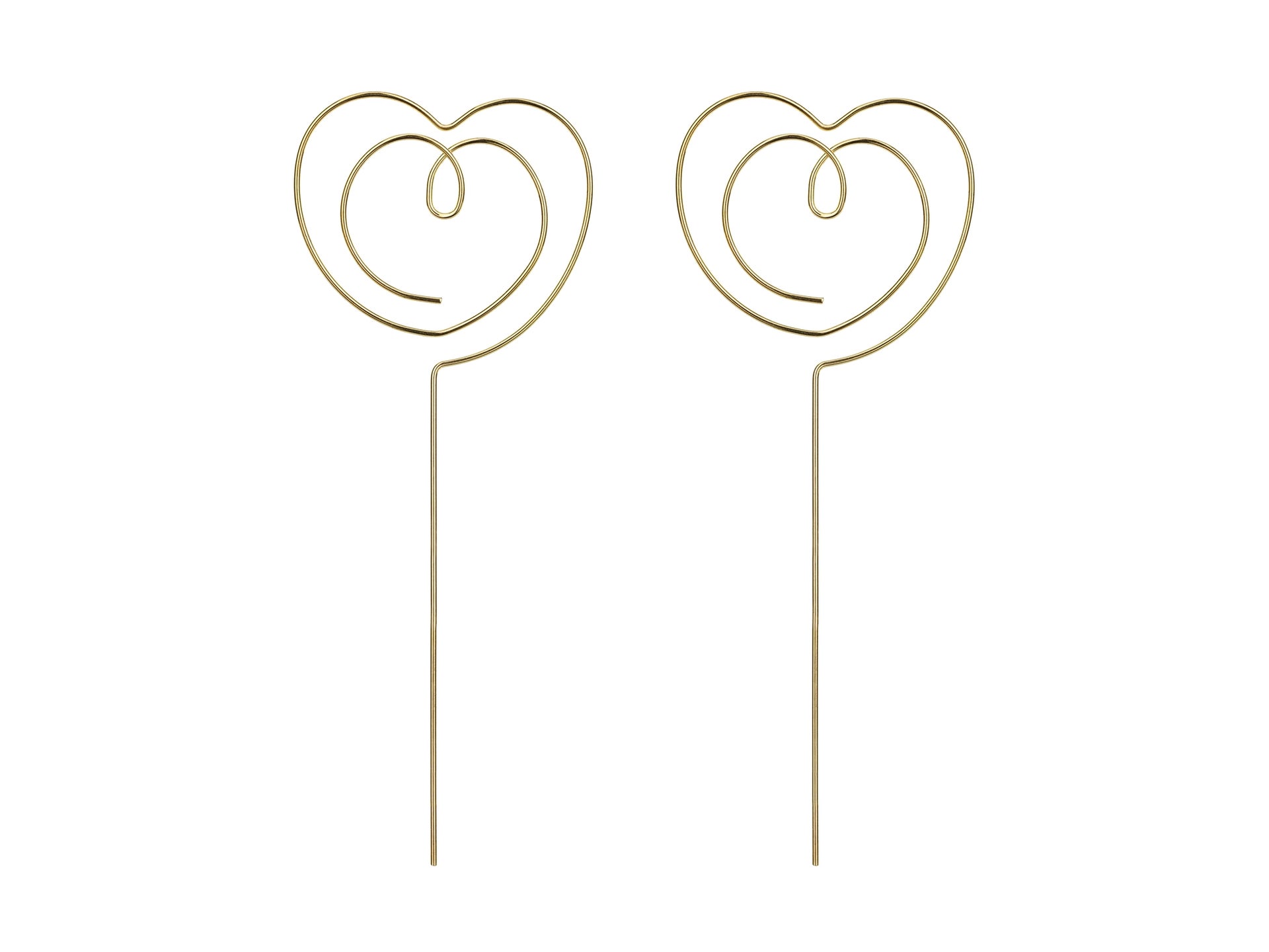 PartyDeco Topper Cœur Ouvert 2 pcs - Or