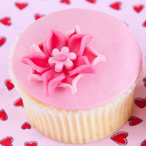 Basis cupcakes met fondant/marsepein