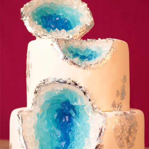 Silver Sparkling Geode