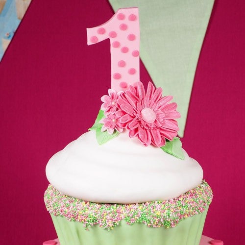 Giant verjaardag cupcake