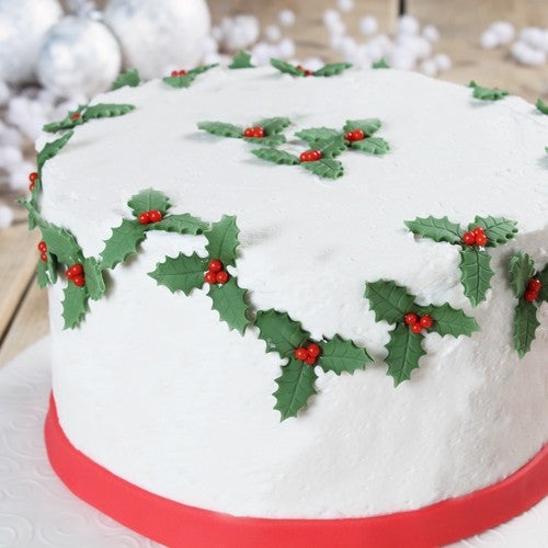 Kerst checkerboard taart